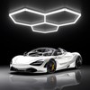 X-litall Hexagonal LED Garage Light, Lightweight Super Bright 128W 5000K
