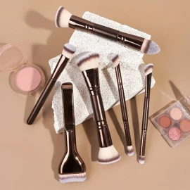 Juego 6 Brochas De Maquillaje Nylon Para Rostro