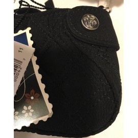 Vera Bradley Retired Rare Black Microfiber Colette Mini Size Bag