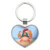 Pirate Crab on the Beach with Hook and Coin Keychain