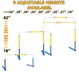 ZSHIGANMA Adjustable Height Hurdles Track and Field,Detachable Agility Speed Jumping Training Equipment for Kids,Youth and Adults,Indoor & Outdoor Use（3 Pack）