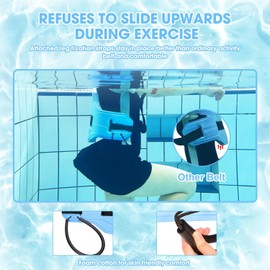 Boosteady Swim Belts for Water Aerobics,Swimming Waist Belt for Adults EVA Foam & Nylon Materials-Blue