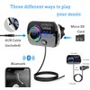 FM Transmitter Bluetooth 5.0 Hands-Free Car Kit with Quick Charge
