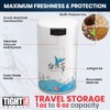 Teavac 6-Ounce Vacuum Sealed Tea Storage Container, White Cap and