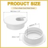 MECCANIXITY Desk Hole Grommet 2 Inch(50mm), ABS Plastic Round Desk
