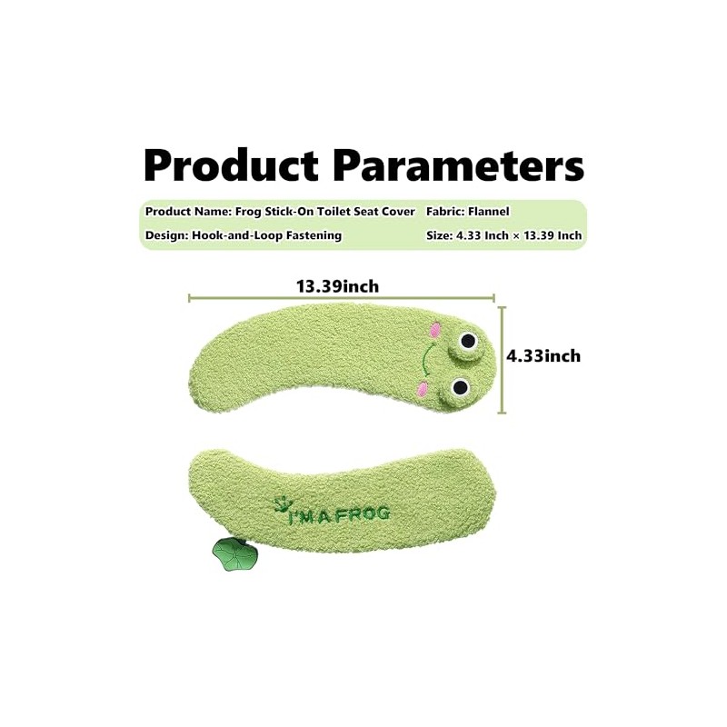 Cute Frog Toilet Seat Cover, Thickened Winter Warm Toilet Mat,