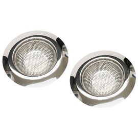 Keeney K820-33 2 Pcs Stainless Steel Kitchen Sink Drain Strainer Wide Rim 4.5" Diameter (Large) Anti Clogging Technology (2 Piece)