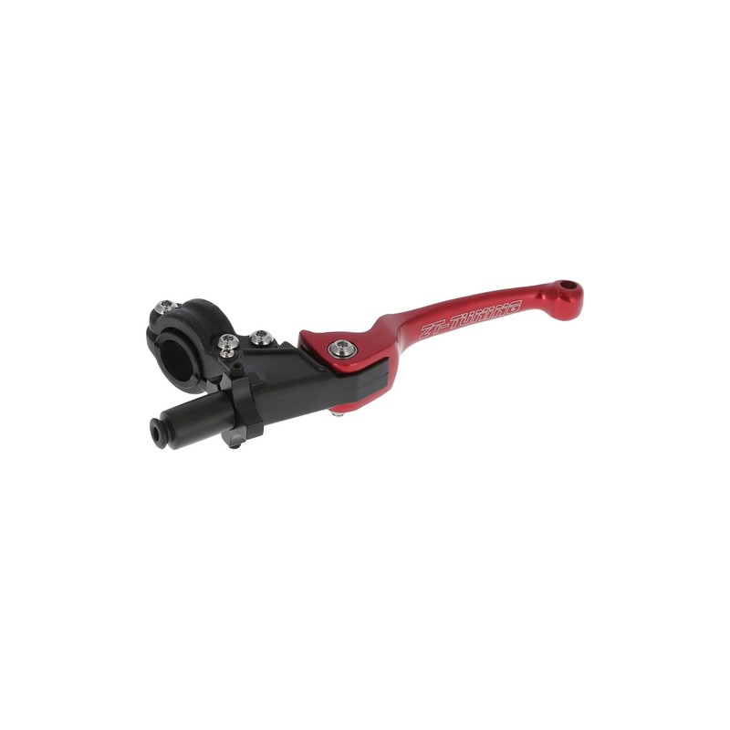 Set Brake and Clutch Fitting with Folding Lever Racing Red