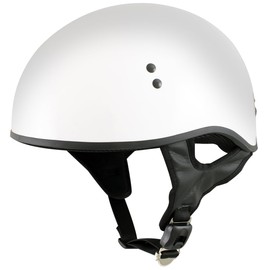 Hot Leathers HLT68 The O.G. Glossy White Motorcycle Skull Cap Half DOT Approved Helmet - X-Large