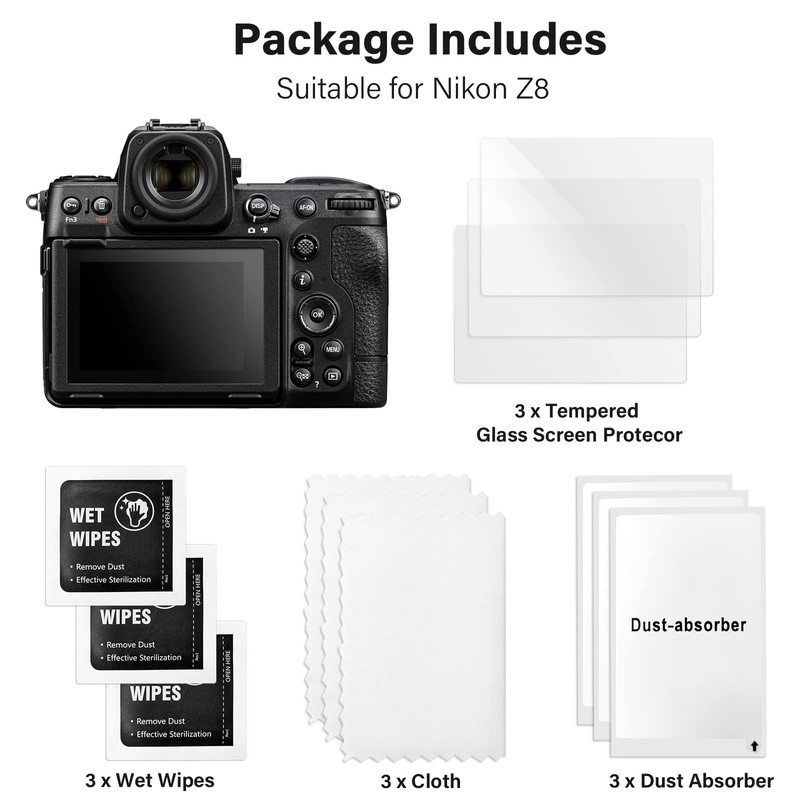 Rieibi [3 pieces] nikon z8 LCD protective film, Nikon nikon