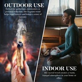 PORTENTUM Palo Santo Natural XL Incense - 100 g Origin Peru (9-13 Pieces) - Sacred Wood for Burning, Real Palo Santo, Palo Santo Incense in Premium Pack