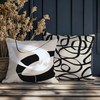 Abstract Boho Beige and Black Pillow Covers 18x18 Double-Sided, Mid