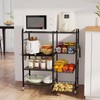 HapiRm Rolling Kitchen Microwave Cart - 4 Tier Microwave Table
