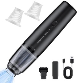 Car Handheld Vacuum Cordless 13000 PA Suction Power, Portable Mini Vacuum Cleaner for Car Home Office and Pet Hair, Black