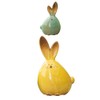 TOYANDONA 2pcs Easter Bunny Rabbit Figurines Ceramic Rabbit Statues Car