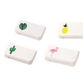 4 Pcs Portable Metal Pill Box Mini Pill Box Pill Organizer Container White for Bag Purse Handbag Travel Gift (4 Different Pictures)