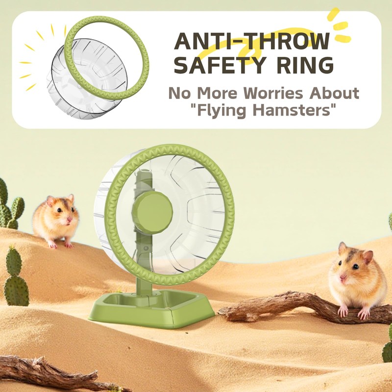 Hamster Exercise Wheels, Quiet Spinner Hamster Running Wheels with Adjustable