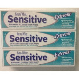 Natural White Extreme Whitening Toothpaste Sensitive (3 Pack)