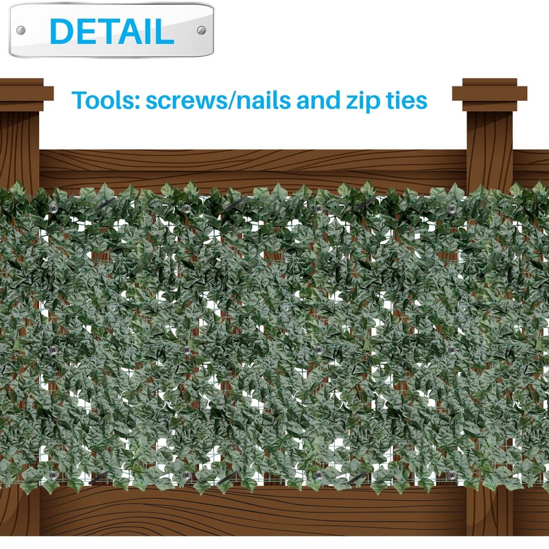 Patio Paradise 39" x 117" Faux Ivy Privacy Fence Screen