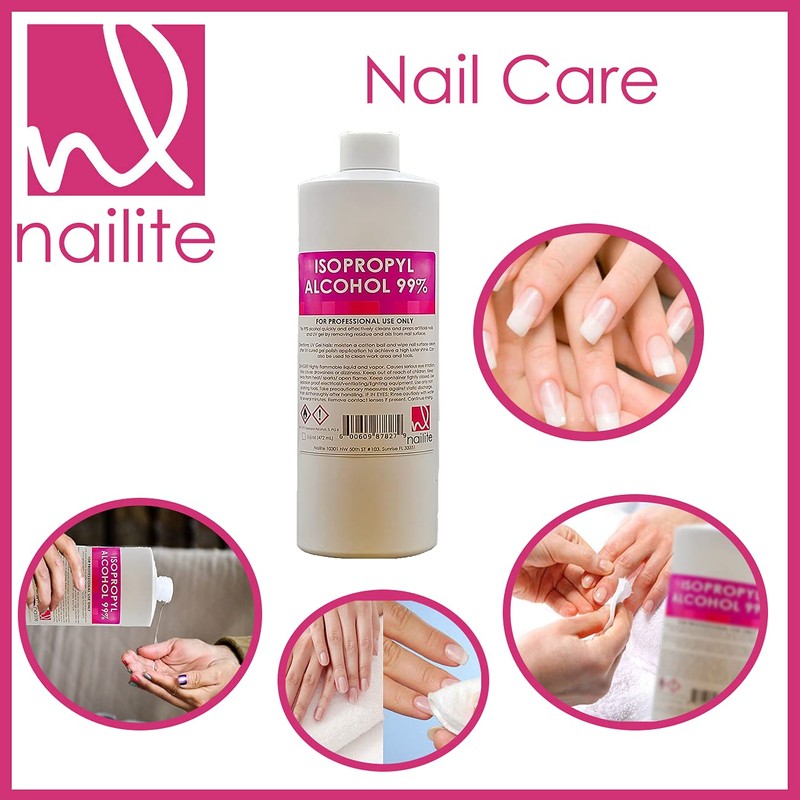Nailite Isopropyl Alcohol for Beauty Tools, Earrings and Nail Gel