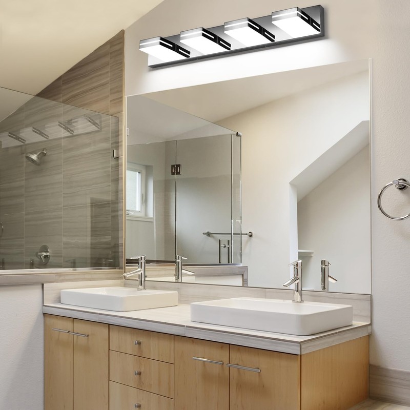 SineRise LED Modern Bathroom Vanity Light Fixtures (2-Light, 15.5-Inch, Dimmable),