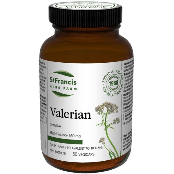 St. Francis Valerian 360mg, 5:1 Extract, Capsules, 60 Capsules