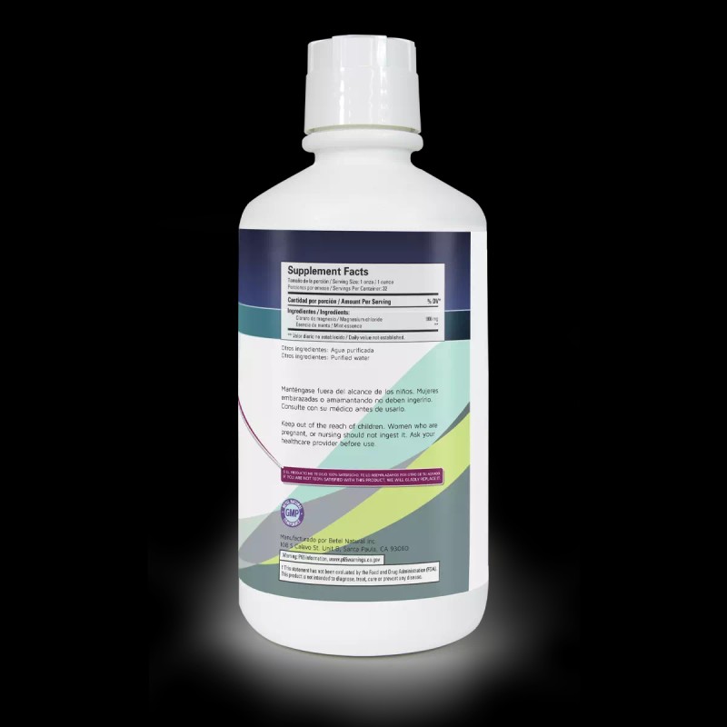 Betel Natural Cloruro de Magnesio con Menta Liquid 32 Oz