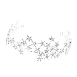 IWOWHERO Classic Princess Crown Rhinestone Tiara Wedding Headband Headpiece for Girls