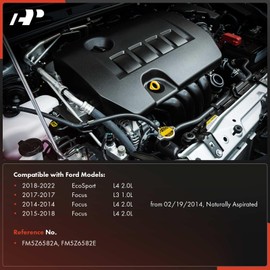 A-Premium Upgraded Aluminum Engine Valve Cover with Valve Cover Gasket and Oil Filler Cap Compatible with Ford Focus 2017 1.0L 2.0L, Focus 2014-2016/2018 2.0L, EcoSport 2018-2022 2.0L