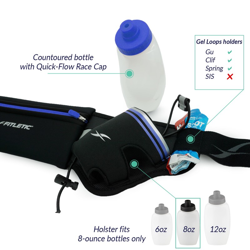 Fitletic Hydra 16oz - Black/Blue Zip - L/XL