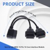 OBD Splitter Adapter, Right Angle 30cm/12 OBD II Splitter Extension