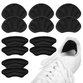 Yuanchu Heel Grips Liner Cushions Heel Pads for Loose Shoes, 6 Pairs Black Insert Prevent Too Big, Skin Rubbing and Blister Shoe Fit for Sports Shoes