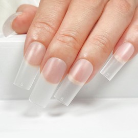 JODSONE JODSONE 154 PCS Clear Gel Nail Tips Full Cover French Nails For Extension with Nail Lamp Nail Gel Glue Builder Coat Clear Press On Nail Kit for Finger Art and Home DIY