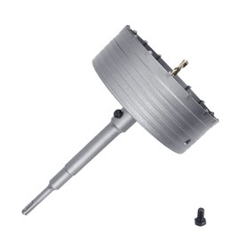 150mm / 5.9 inch Concrete Hole Saw with 220mm SDS Plus Shank Connecting Rod, GUICGOC Tungsten Carbide Teeth (7.7mm x 4mm) Cement Hole Saw for Concrete Cement Brick Wall Stone 150mm / 5.9 inch