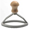 Eppicotispai 4-Inch by 2-Inch Aluminum Oval Ravioli Stamp with Beechwood