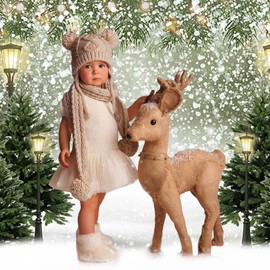 MEHOFOND 7x5ft Winter Snowflake Christmas Backdrop Natural Green Cedar Snowfall Portrait Photography Background Snow Scene Light Xmas Party Decor Banner Photo Studioshoot Booth