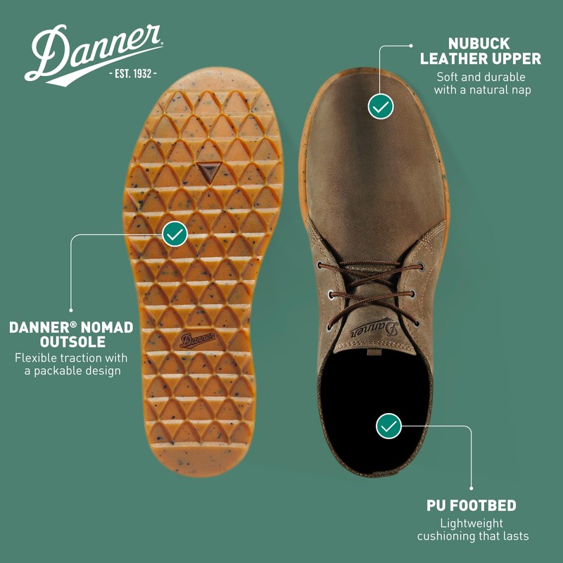 Danner Pilgrim 37640 4.5" Chukka Boot - 4.5" Forest Chukka