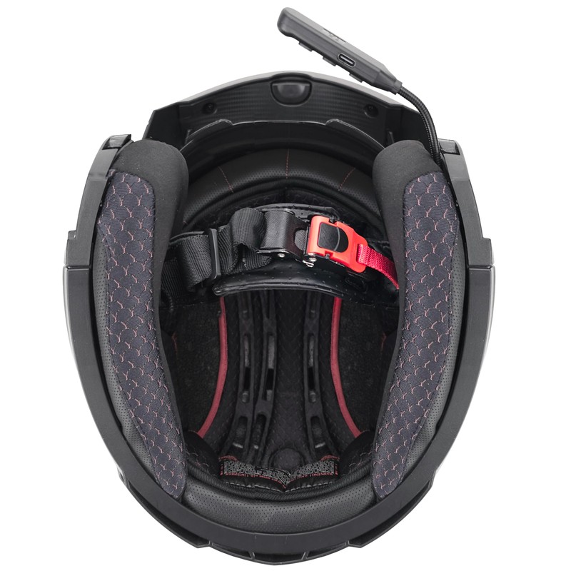 GDM Raptor Modular Bluetooth Motorcycle Helmet Flip-up, Matte Black (Medium)