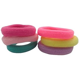 Topkids Accessories Small Mini Baby Hair Ties Seamless Small Elastic Hair Ponios Ponytail Holders Hair Bands Hair Bobbles For Baby, Kids, Girls, Toddler, Children (Pastel 6pc, 3cm)