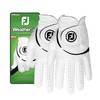 FootJoy Men's WeatherSof 2-Pack Golf Glove, White, XX-Large, Worn on
