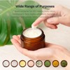Bumobum 1oz Glass Jars with Lids, 6 Pack Small Amber