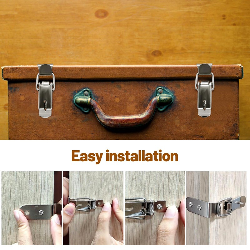 TETEWEVER Pack of 10 Corner Turnbuckles Stainless Steel Box Lock