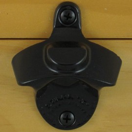 1 X Black Bottle Cap Mount Starr X Wall Mount Bottle Opener - Powder Coated - New!