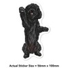 Medium 100mm 'Black Cockapoo' Permanent Sticker Decal for Cars/Windows/Bins/Walls etc