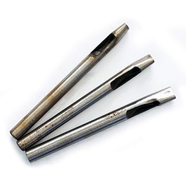 HAND ® Set of 3 Leather Craft DIY Eylet 1 Shape Hole Hollow Punch - sizes 3x6, 3x7, 3x8 mm