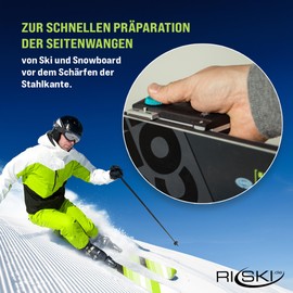 RiSki Side cheek plane for ski and snowboard side edge with 2 different blades