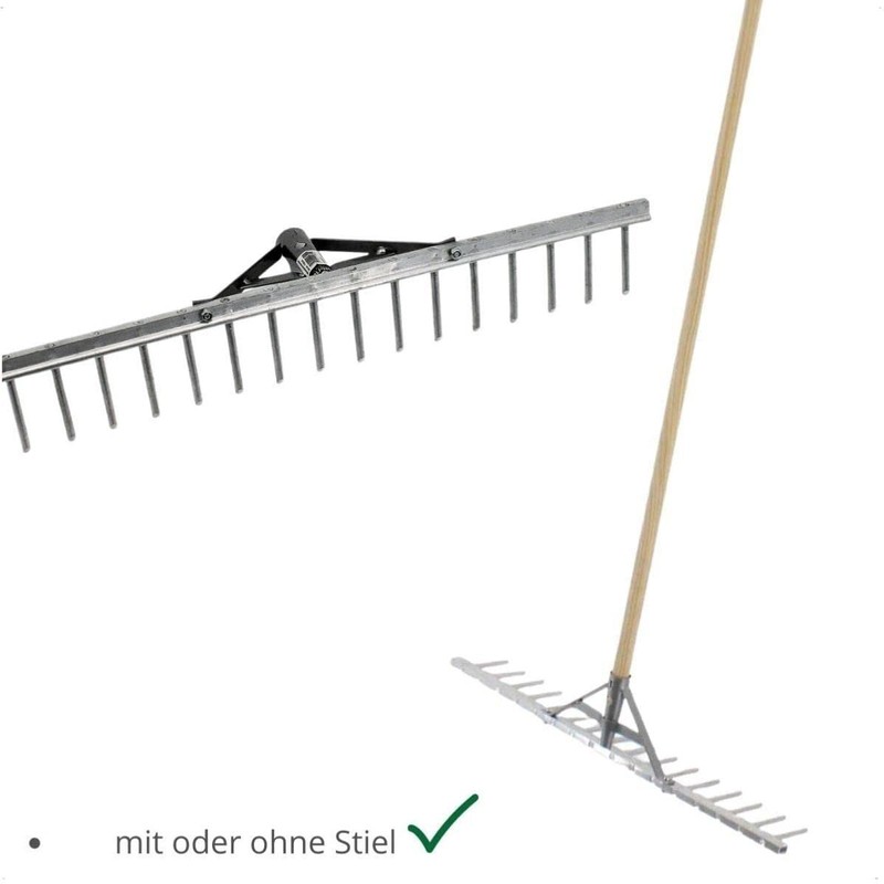 Rekord Aluminium Rake Lightweight with 16 Prongs Width 62 cm