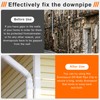 6-Pack Downspout Straps 2x3 & Wall Brackets, White Downspout Fasteners