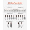 Solid Star Torx Bit Socket Set T6 T70 1/2 in