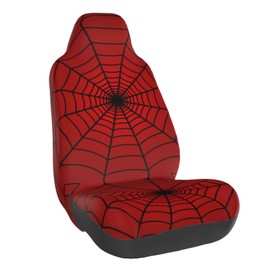 YANGDADA Red Spider Web Car Seat Cover, Full Set Front Bucket The Car Chair Cover Protectors Accessories